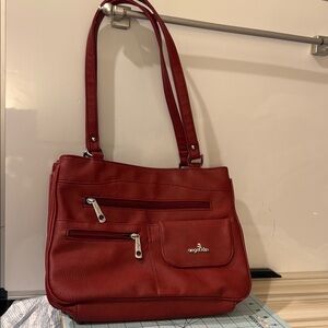 Angel Kiss Burgundy faux leather Shoulder Bag